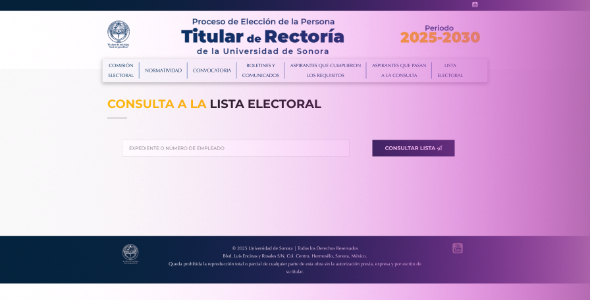 Lista Electoral UNISON